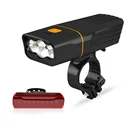 Bicycle Set 1000lm USB Rechargeable Front And Back Xml Led Bicycle Light Set