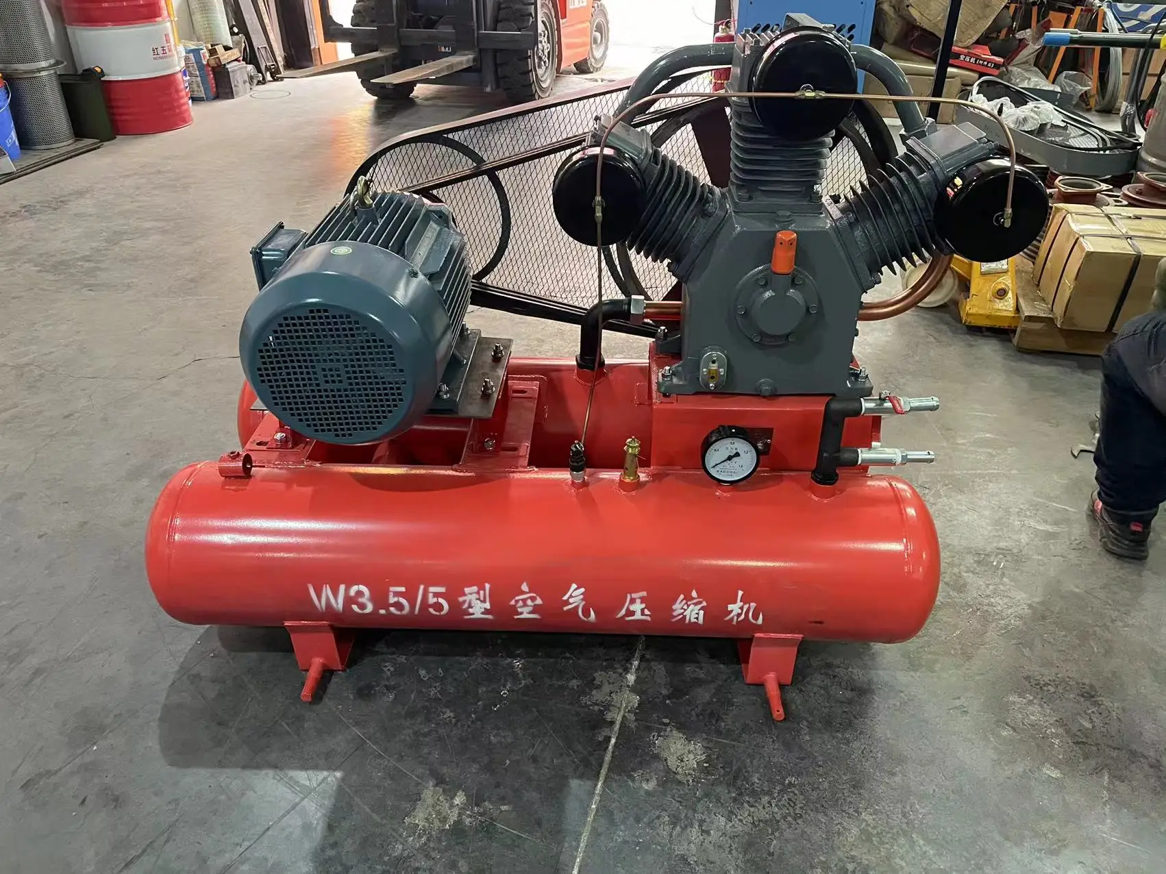 Hongwuhuan W3.5/5 Cheap price  piston air compressor mining 5bar portable industrial diesel air compressor
