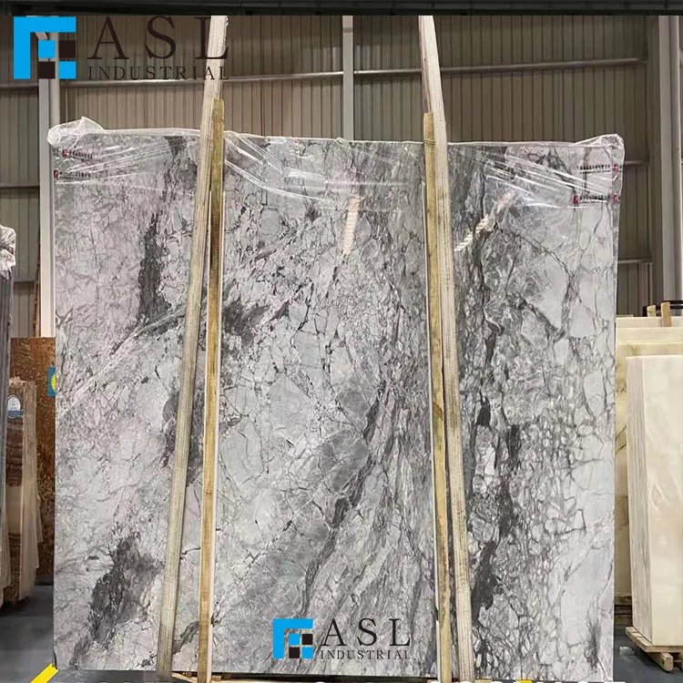 The factory designed and customized processing marble fish belly gray hotel lobby villa decoration