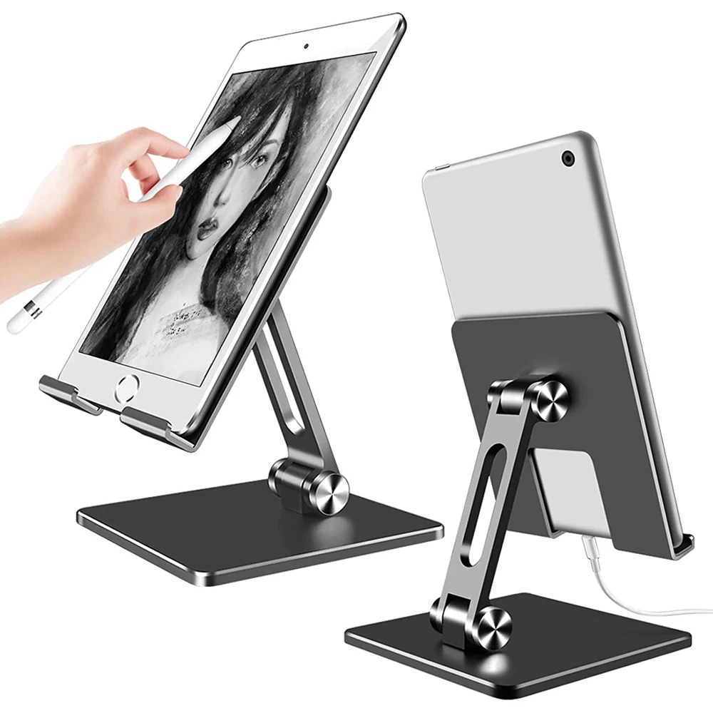 Tablet Stand Desk Riser 360 Rotation Multiangle Height Adjustable
