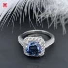 White Gold Ring Diamonds GIGAJEWE Moissanite VVS1 Cut 18K White Gold Ring White Lab Grown Diamonds Color