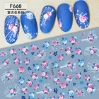 New Spring Flower Nail Stickers Flower Adhesive Sliders Butterfly Nail Stickers Decals