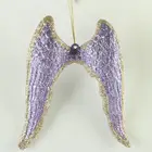 Wings Plastic Glitter Angel Wings Christmas Ornament For Sale