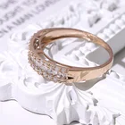 Gold Wedding Ring 18k Gold FFT Minimalist Yellow Color Gold Plated Diamond Jewelry Wedding Ring 18k