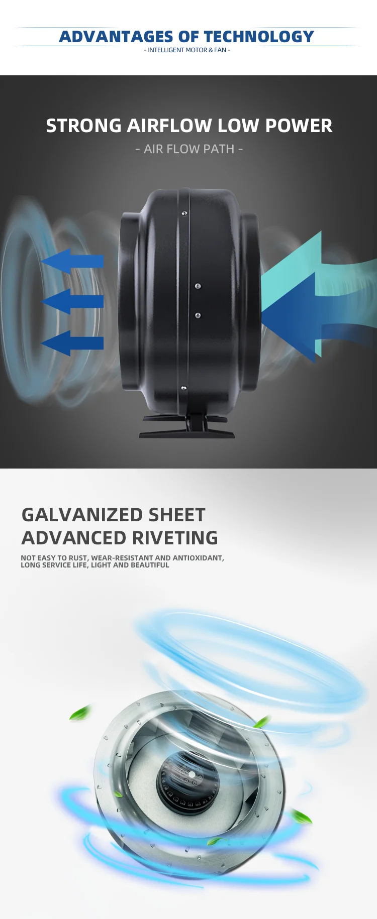 Centrifugal Fan, 100Mm, 220 V, Metal fan blade - detail 14