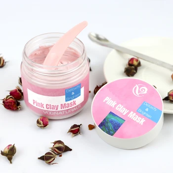 OEM Face Pink Clay Mask,Natural Skin care Anti Aging Pink Clay Facial Mask