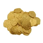 Metal European Spain Doubloon Gold Coin Captain Pirate Toy Party Metal Coin Treasure Game Hunt