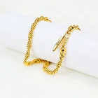 Chain Jewelry Wholesale 14K Gold Plated Twisted Chain Rope Necklace With Leaf Charm Necklace Jewelry