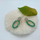Metal Earrings New Stylish Gold Color Metal Needle Enamel Jewelry Earrings For Women Drop Earrings