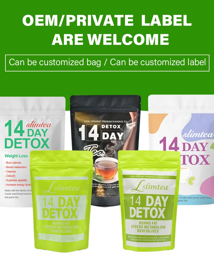 Private Label Day Teatox Detox Herbal Tea Supplement Flat Tummy Tea