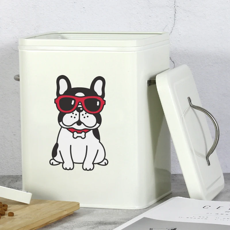 New Arrival Durable Metal Pet Food Storage Tin with Lid for Dog Food and Dog Treats