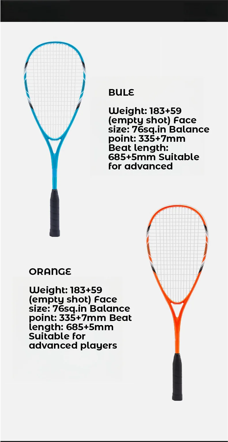 High Quality Custom Carbon Composite Sports Gear Professional Squash Racket for Sport Training supplier