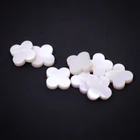 Shell Gemstone Shellshell Natural Shell Stone 4 Leaf Clover Green Wholesale Gemstone