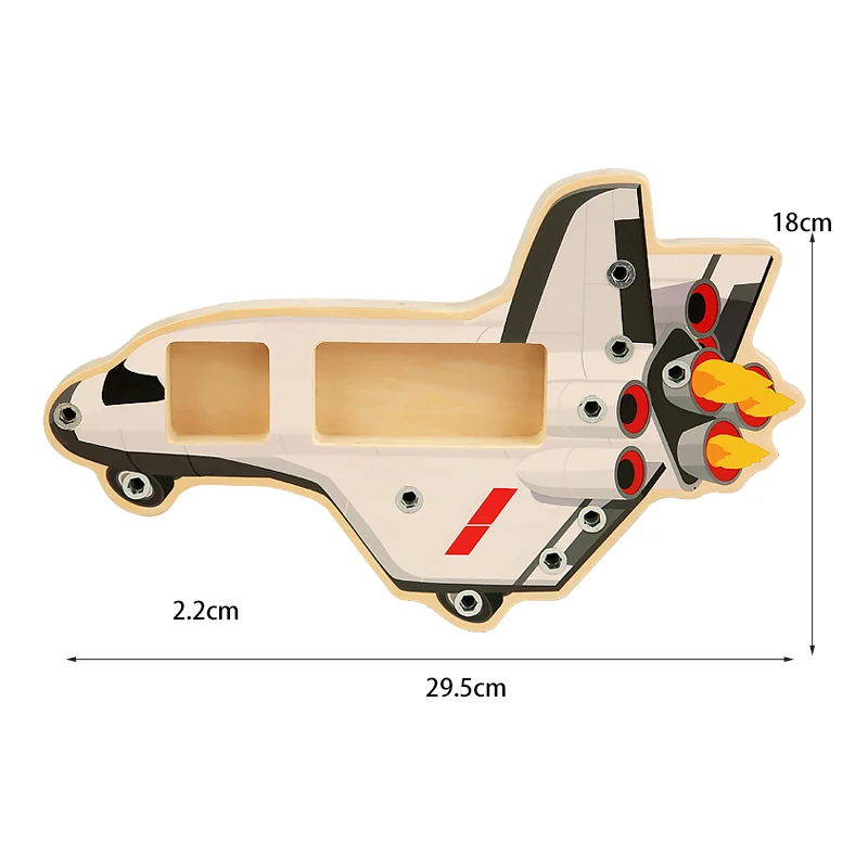 Jouets éducatifs pour enfants de haute qualité, planche en bois pour tout-petits, vaisseau spatial, jouets montessori, détails