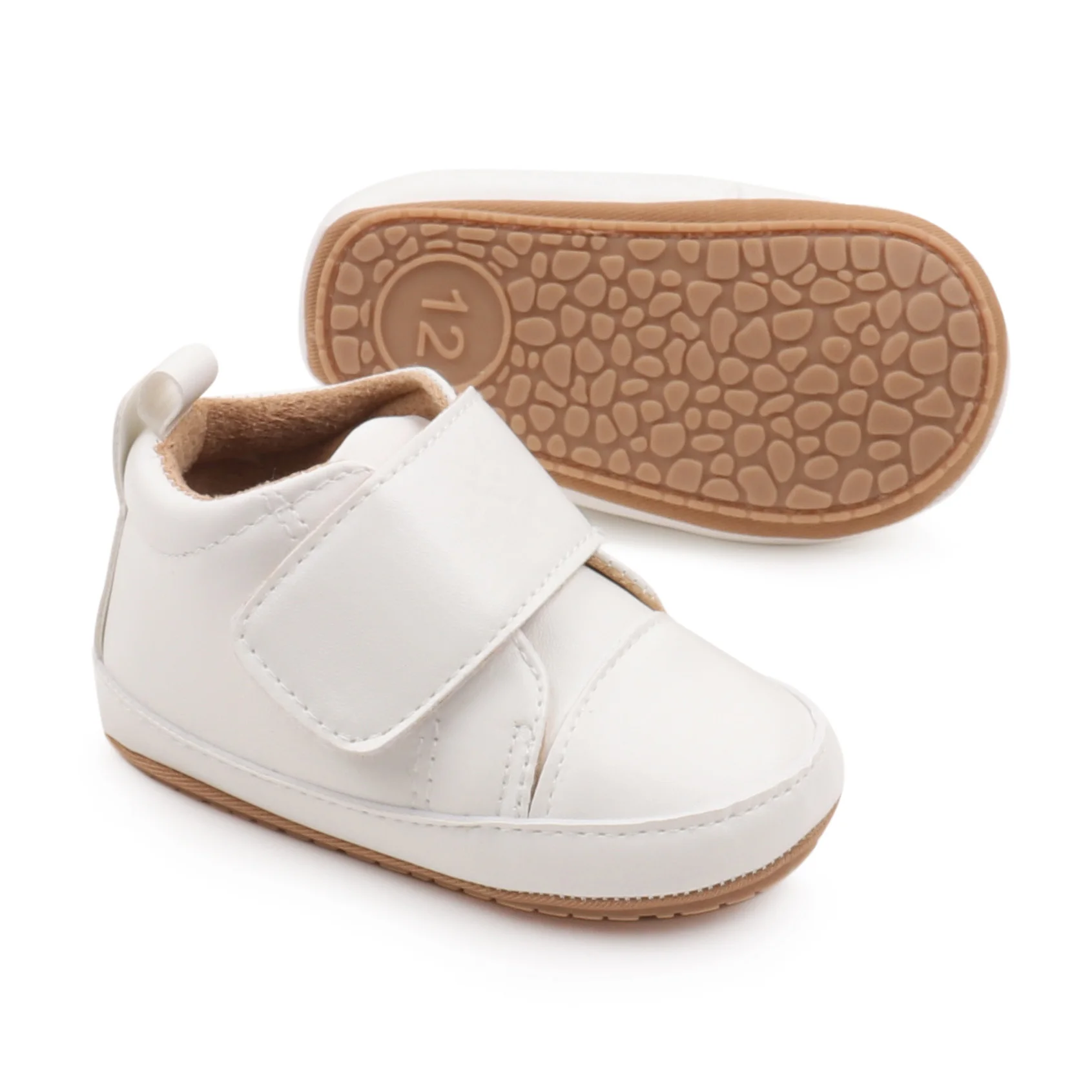 High Quality Breathable Anti-Slip TPR Outsole Hook&Loop Baby Toddler Walking Shoes for Boys New Arrival for Autumn factory