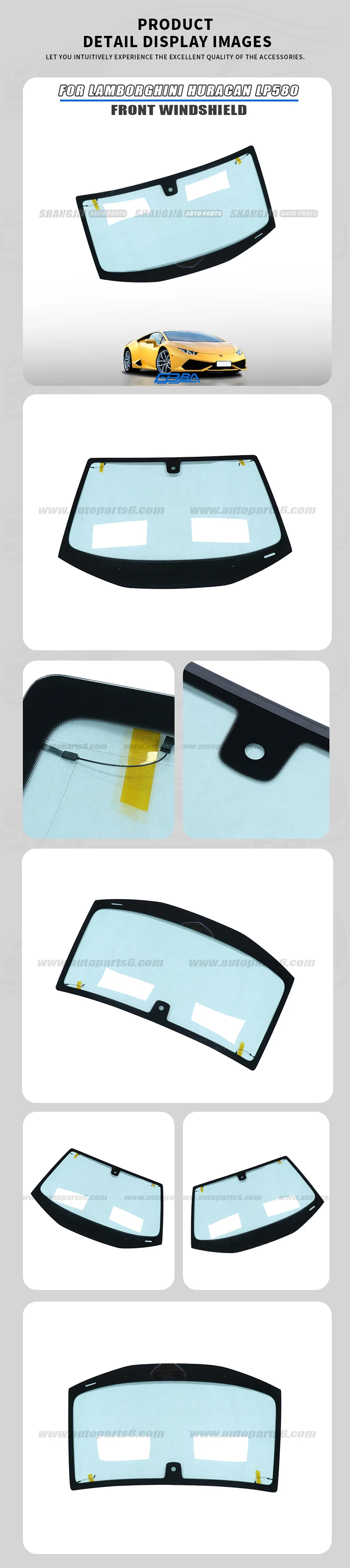 product provides excellent visibility soundproof heat insulating windshield for lamborghini huracn lp 580667-3