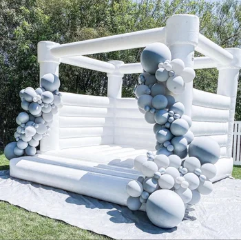 factory supply inflatable wedding bouncer white bounce house party bouncy castle