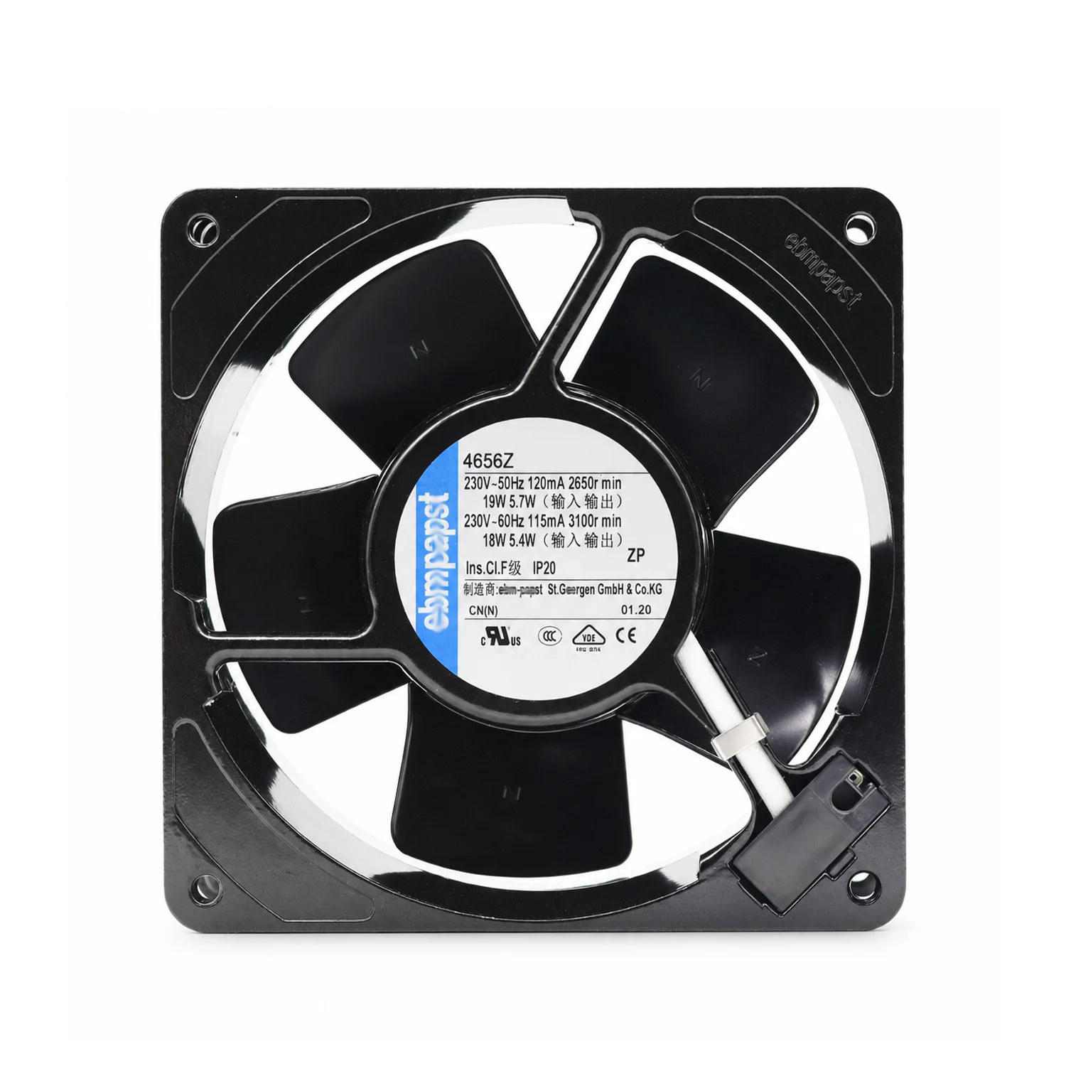 Industrial Axial Cooling Fan, 12038, 230V, 4600N, 4650N - detail 4