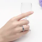 Rings Blue Zirconia 925 Sterling Silver Rhodium Plated Rings Women Jewelry Manufacturer