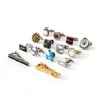 Men Studs Wholesale Silver Men Metal Stainless Steel Plain Viking Watch Movement Studs And Cufflinks Clips