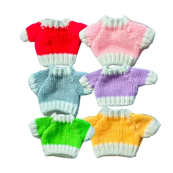 10cm Doll Accessories Kids DIY Mini Baby Doll Teddy Bear Sweater Doll Clothes