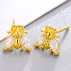 Earring Small Animal With Zircon Custom Earring Unique Creative Design For Women Girl Party Gift