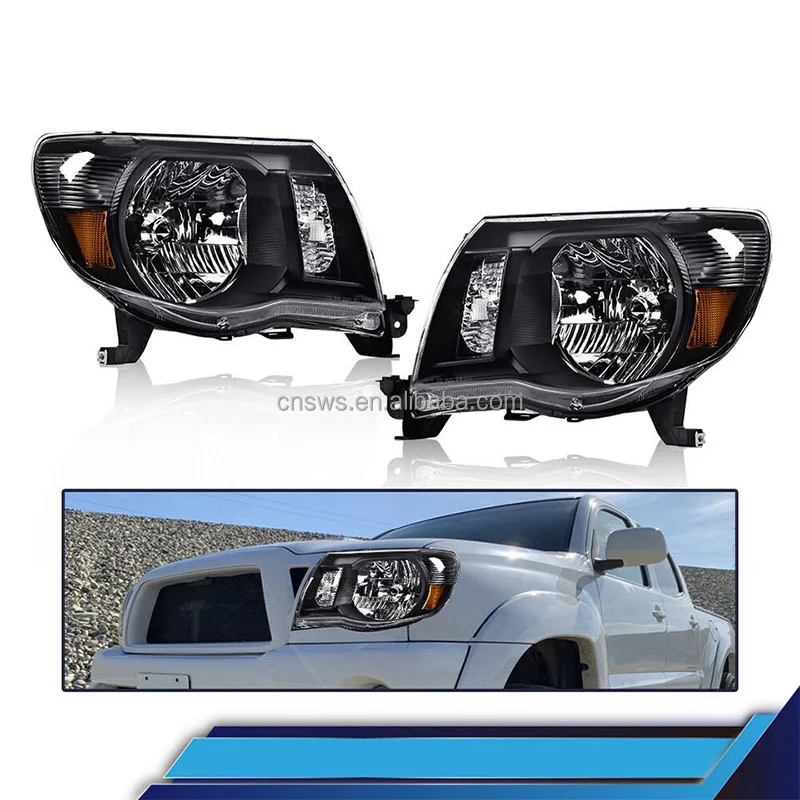 Producto apto para Toyota Tacoma 2005 2011, faros delanteros negros, luces izquierda y derecha -35