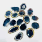 Black Wholesale Natural High Quality Black Agate Slice For Decorating Gifts
