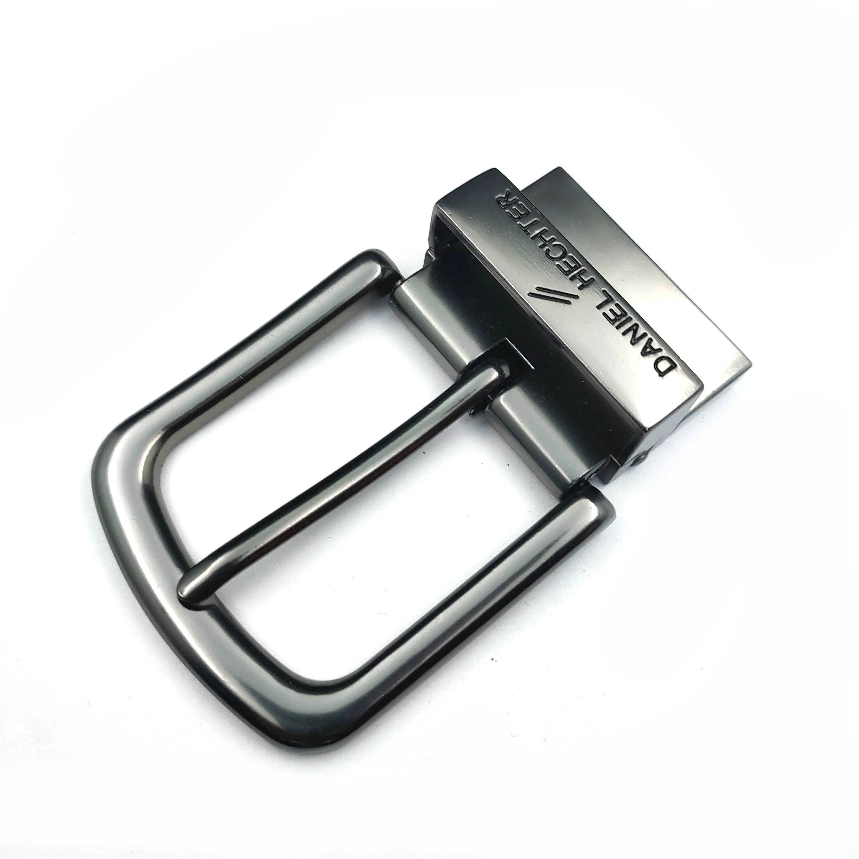 Mm Custom Logo Zinc Alloy Reversible Pin Buckle Gunmetal Clip Pin