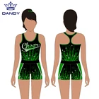 Team All Star Cheer Practice Wear Cheer Tank Top And Shorts Gymnastics Training Set Dance Team Wear