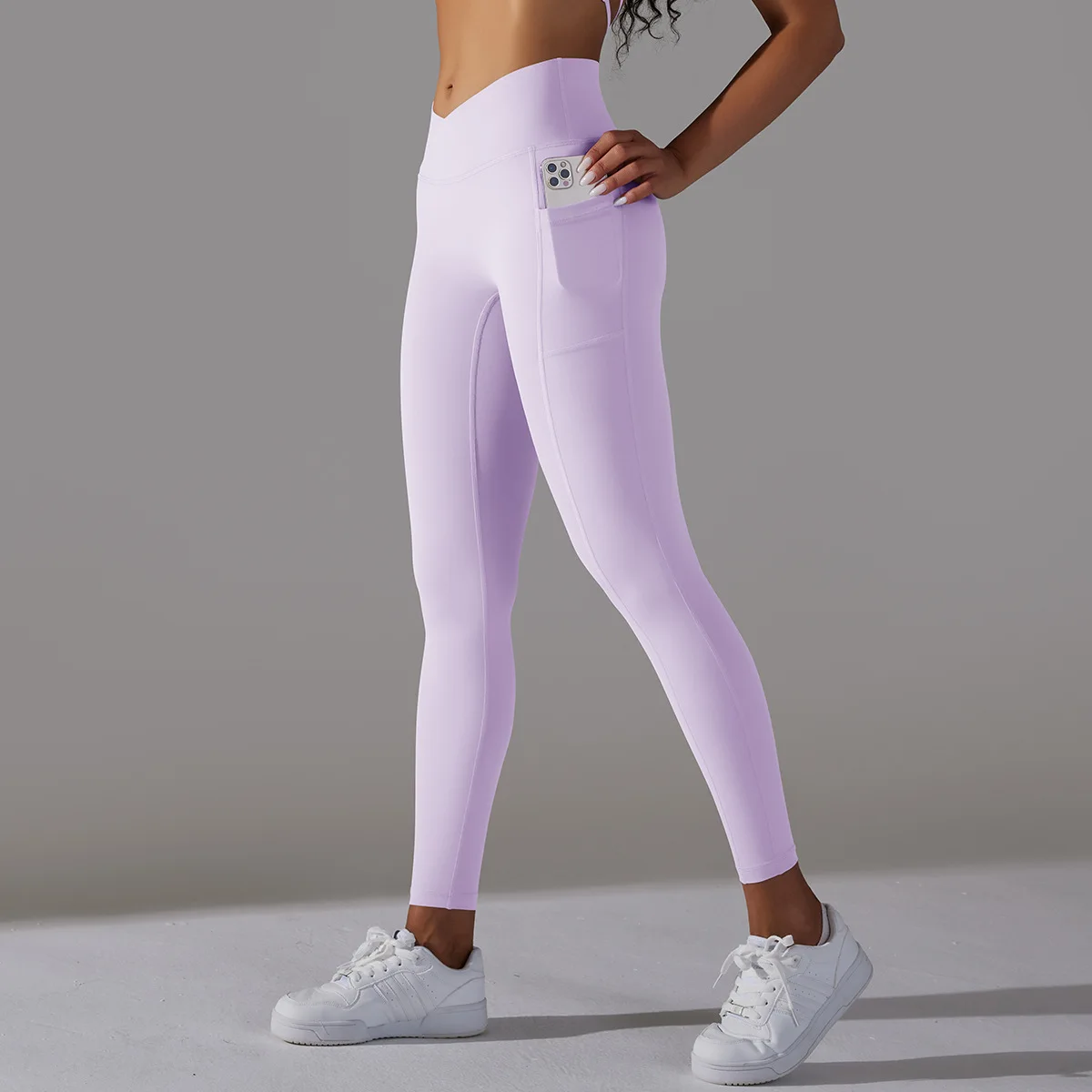 Custom Logo Gym Activewear Women's Nylon Spandex Nude Feel Butt Lift Scrunch Bum Workout Gym Yoga Pants