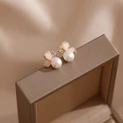 Vintage 2021 New Style Vintage Butterfly Natural Freshwater Pearl Stud Earrings For Women