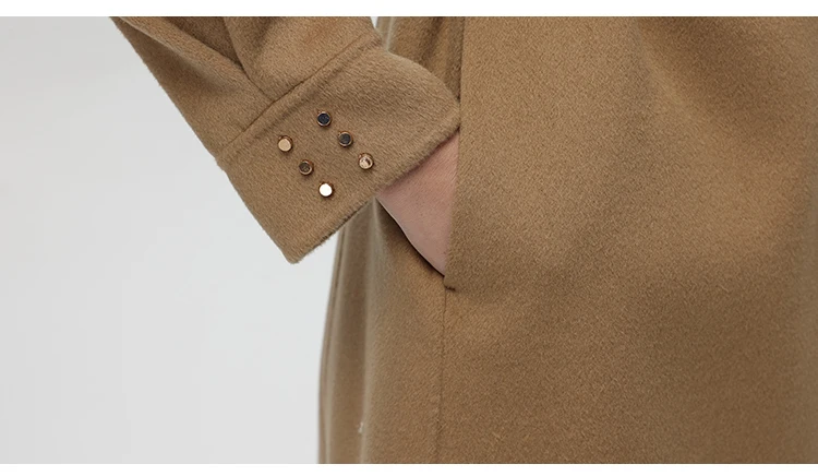 Women's Heavyweight Wool Winter Coat Windproof Long Overcoat for Extreme Cold