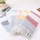 Beach Competitive Price Modern Simplicity Boho Geometric Flat Weave Cotton Fringes Turkish Beach Towel