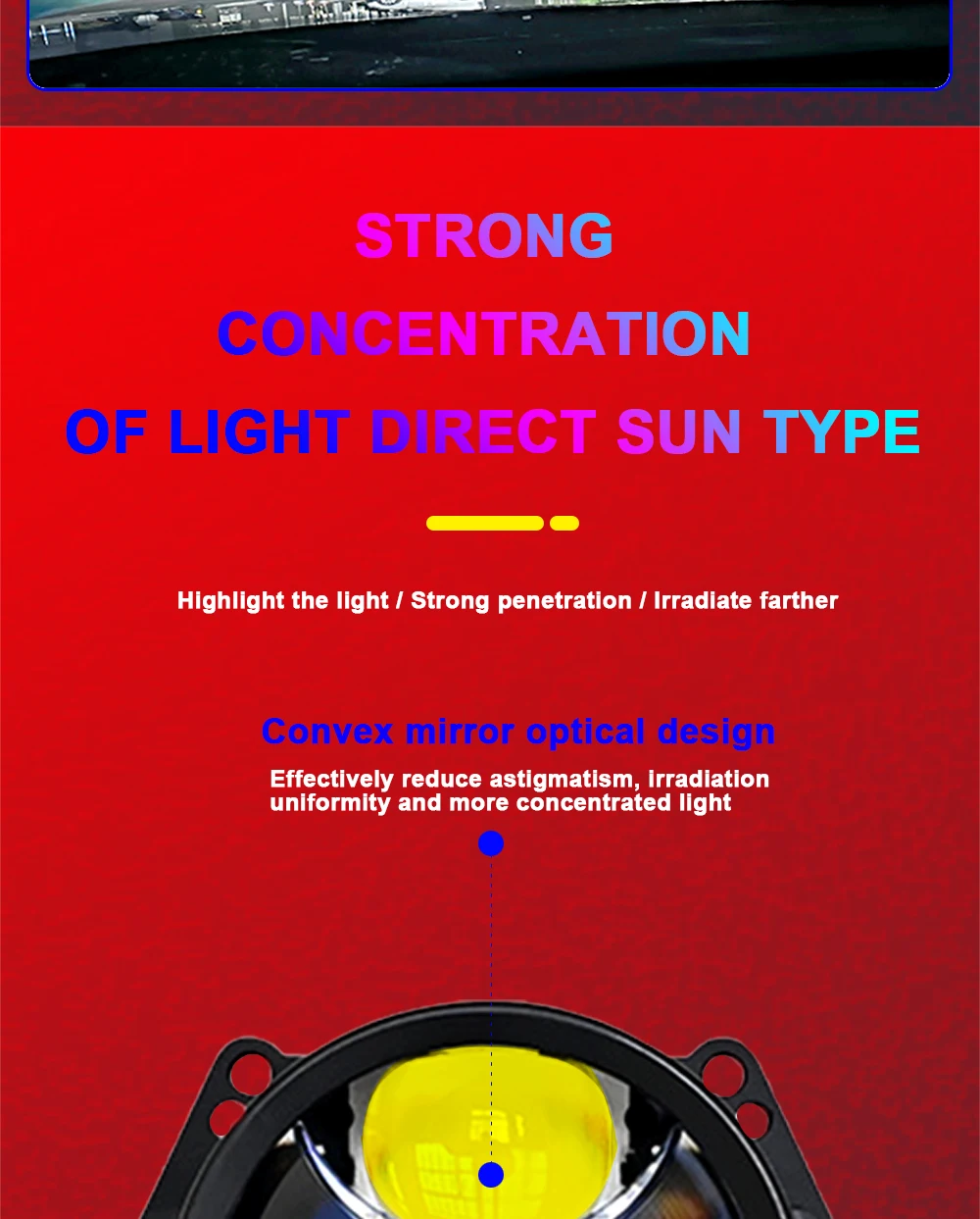 TECH-KING M5 intelligent LED dual optical lens high power LED lens universal LED headlamp lens high power bi-led projector