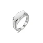 Blank Ring Rings Gemnel Wholesale Custom Engrave Logo Signet Male Blank Metal Brass Ring Gold Plated Rings