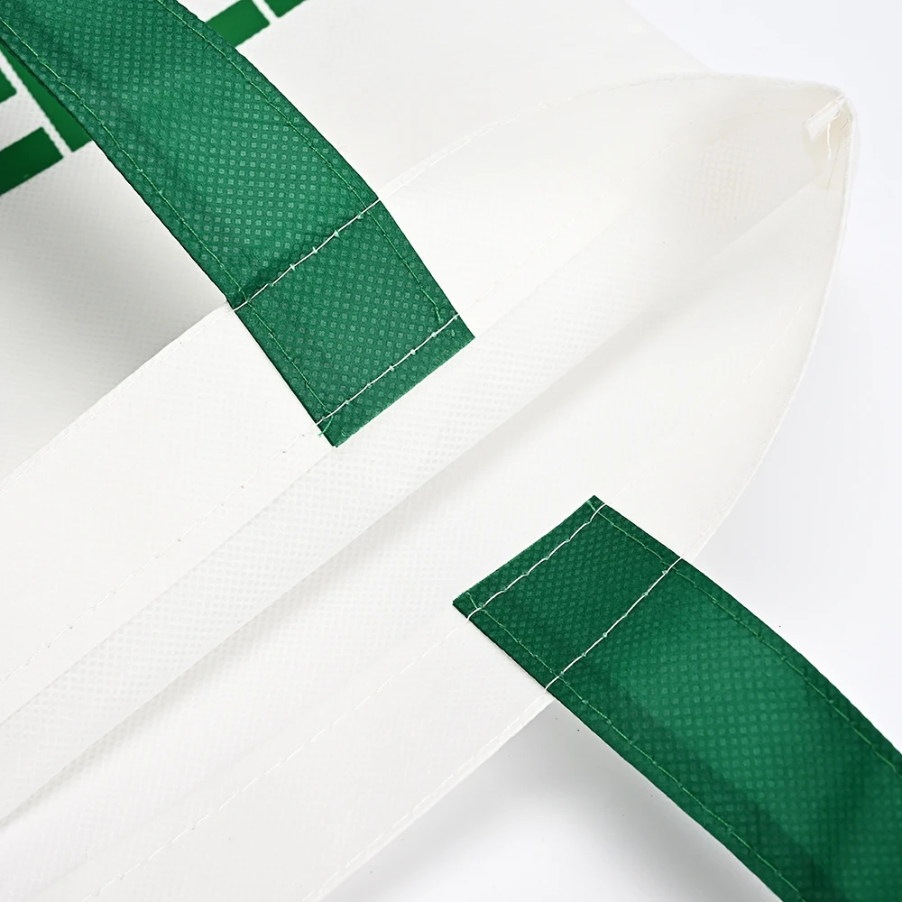 Reusable RPET Tote Bags Eco Friendly Waterproof RPET Shopping Bag Recyclable Laminated RPET Bag factory