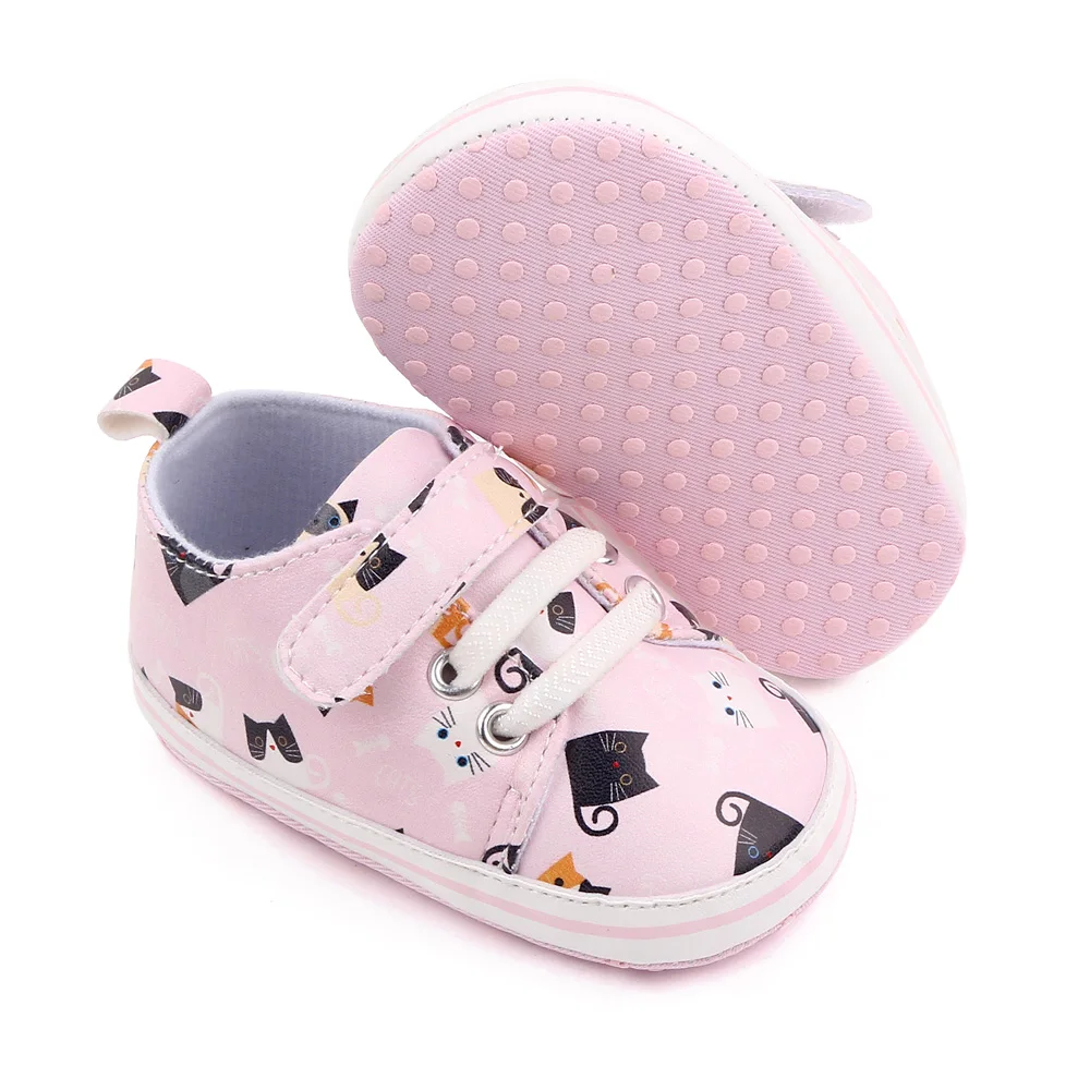 0-1 Year Old Baby Boys and Girls Light Color Cute Cartoon High Top Casual Soft Soled Toddler Shoes supplier