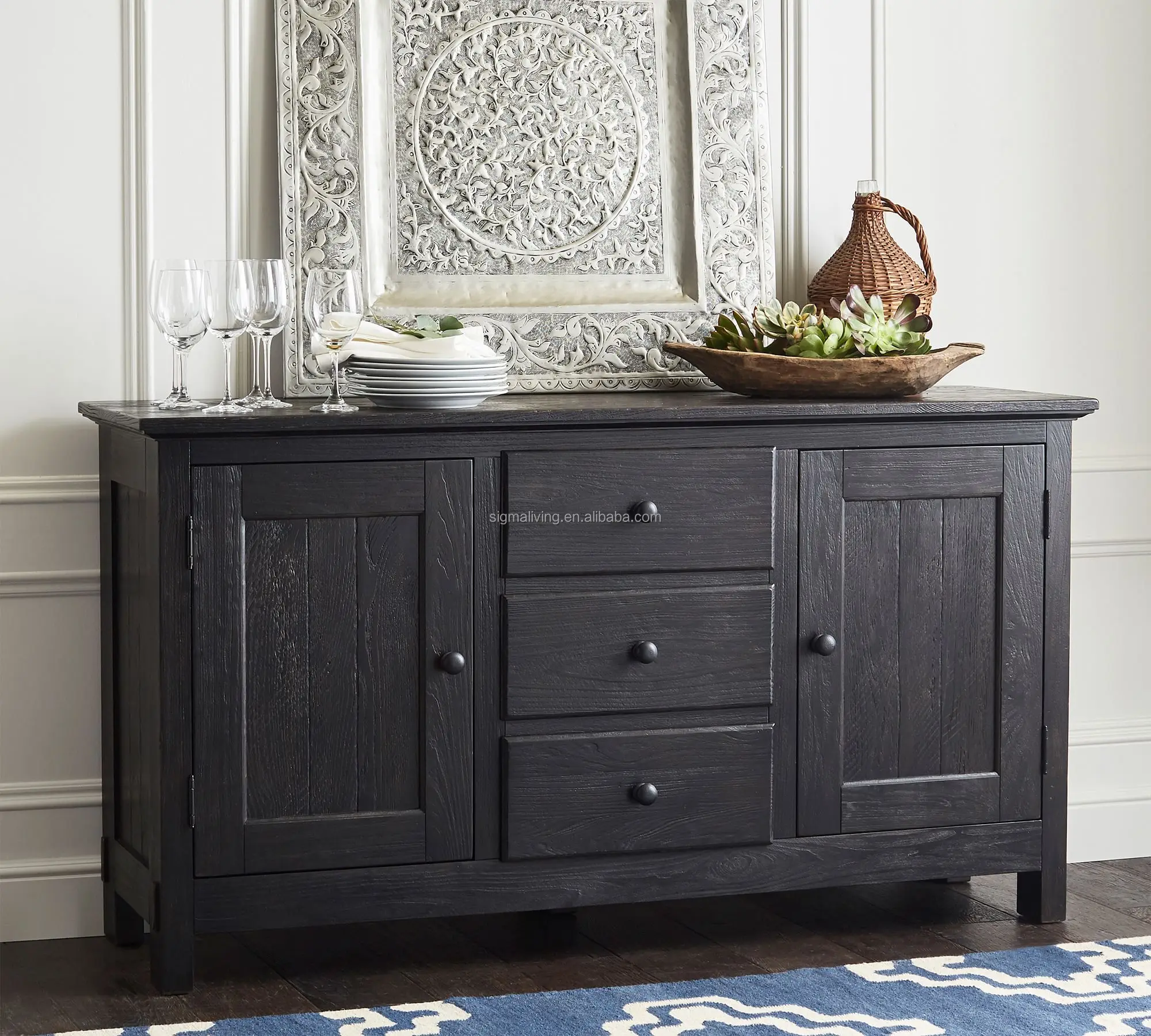 buffet cabinet wood modern luxury indoor furniture 66