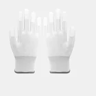 Gloves White Nylon Gloves Aibusiso Hot Sell Comfortable Durable Anti-skid White Nylon PU Coated Grip Gloves Work