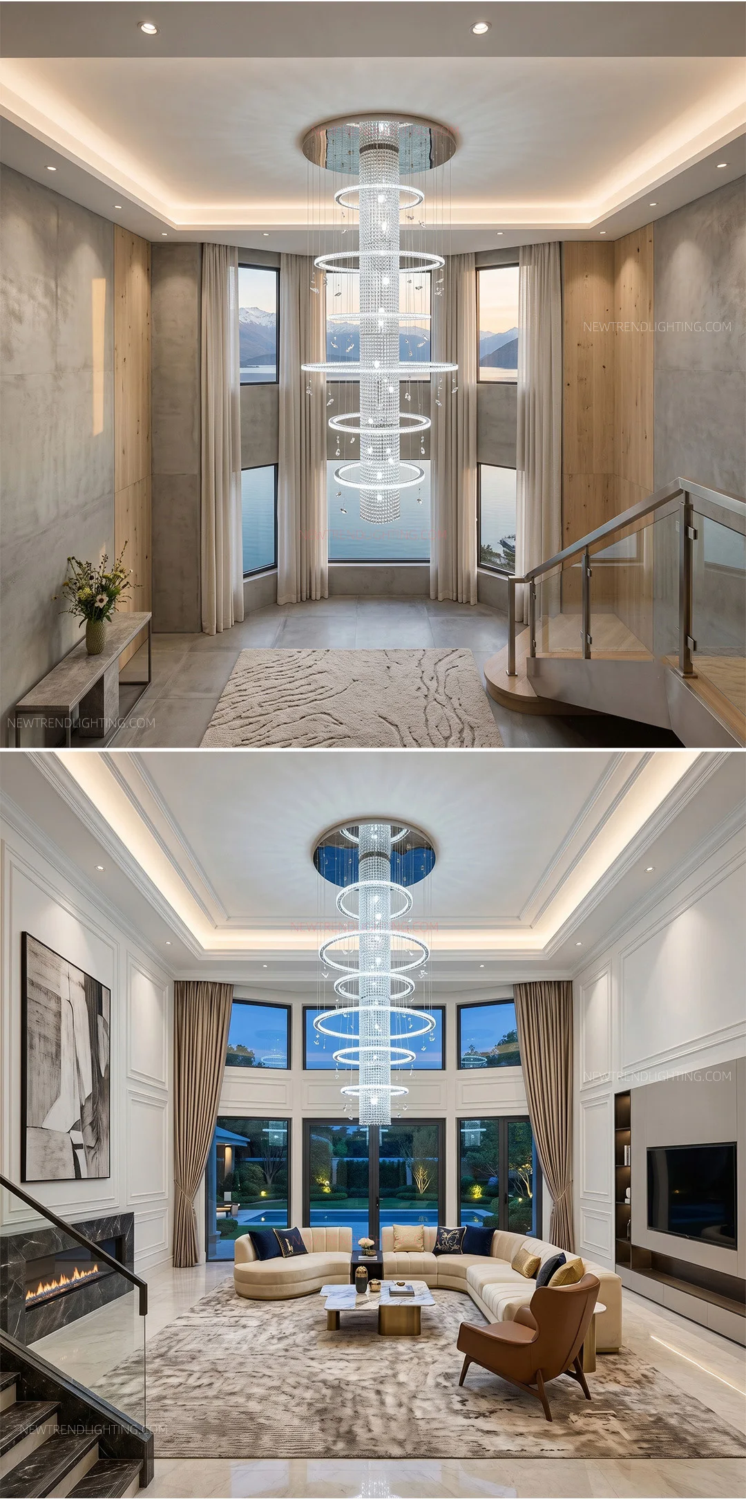 cpl 510 custom free form crystal chandelier luxury architectural led lighting manufacturer for villas foyers-4