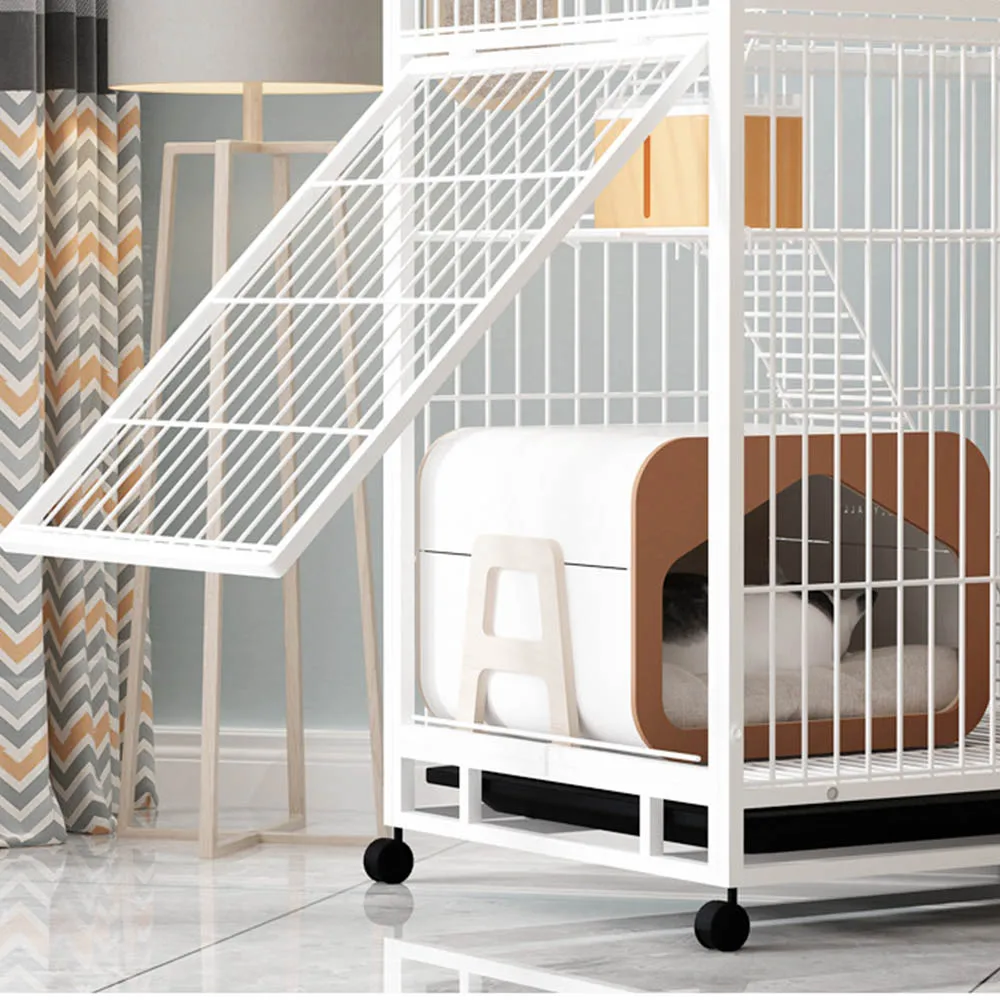 safe & reliable steel wire cat cage in 3 colours