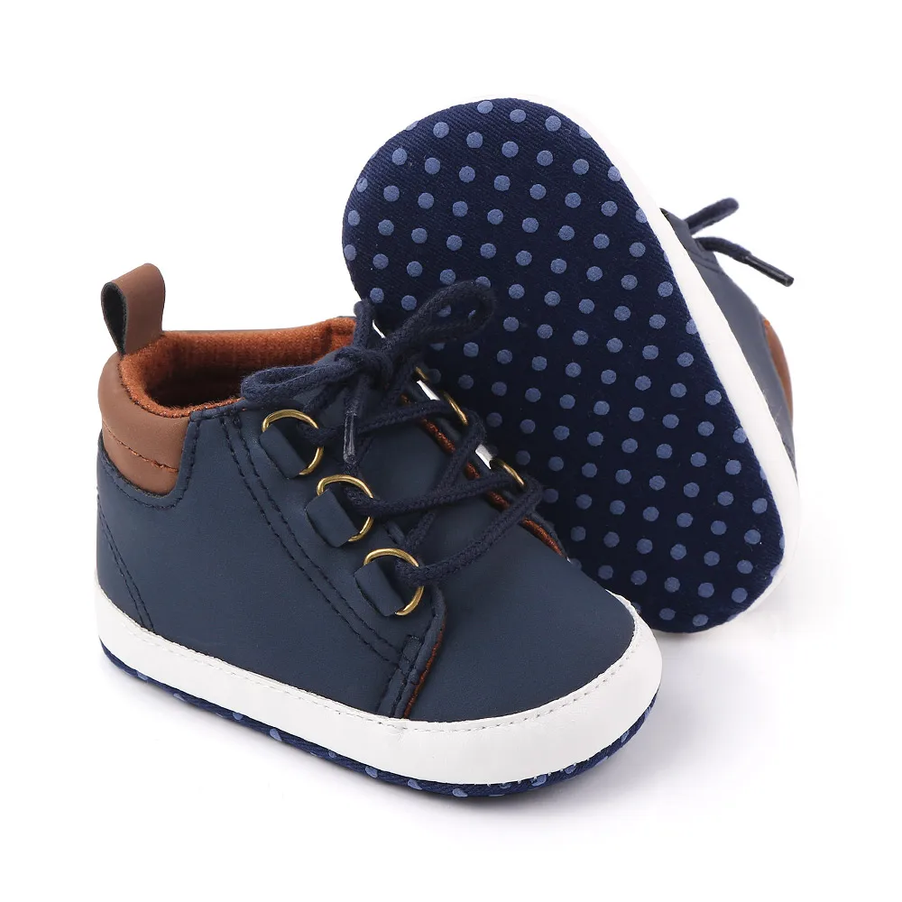 Unisex High Quality 2024 Spring Autumn Style Casual Shoes Anti-Slip Soled Toddler Walking Shoe Boys 6-12-15 Months Plaid Style manufacture