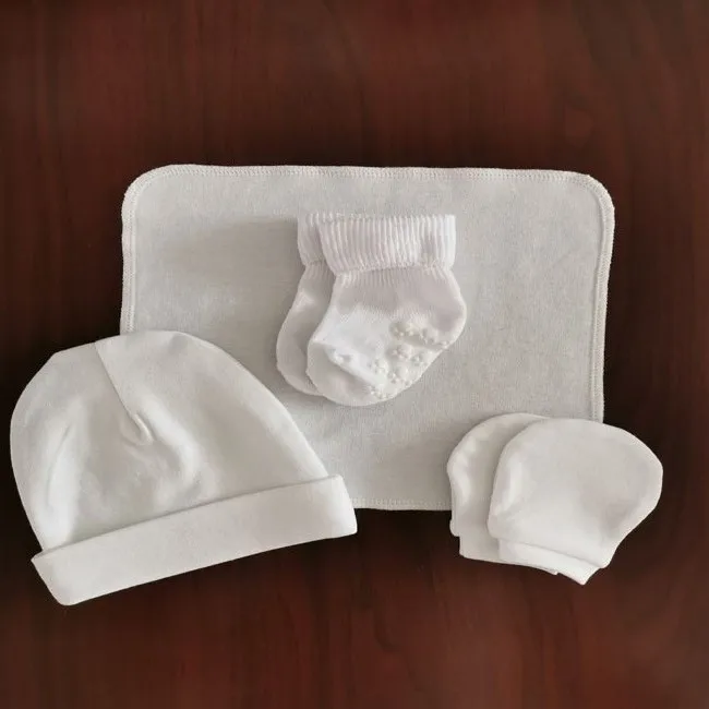 manufacturer Newborn Hats Socks 100% Cotton Baby Infant Beanie Sets