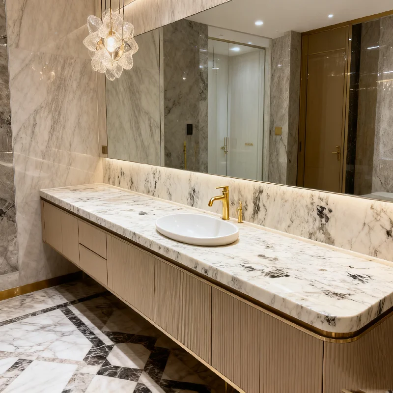 product natural stone alaska white granite modern polished for hotel villa apartment washroom bathroom restroom-7