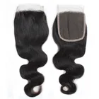 Hair 82 HLC BW Hot Sale Infinityer Body Wave Closure Human Hair Extenision Brazilian Wholesale 4*4 Remy Natural Black
