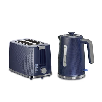 Home Appliance Breakfast Collection Plastic Cordless Tea Kettle and 2-Slice Toaster Electric Kettle and Toaster Set