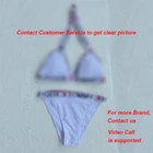 Women Swimwear Women Women's Swimwear Wholesale Women Solid Color Split Bikini Letter Swimwear Spot Swimsuit