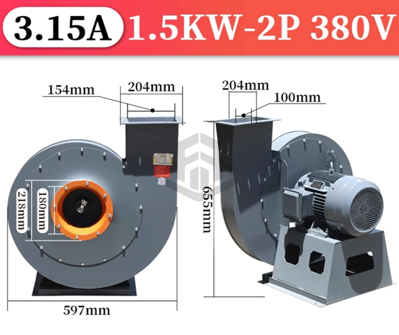 Centrifugal Fan, 6-30, 380 V, Stainless Steel - detail 6