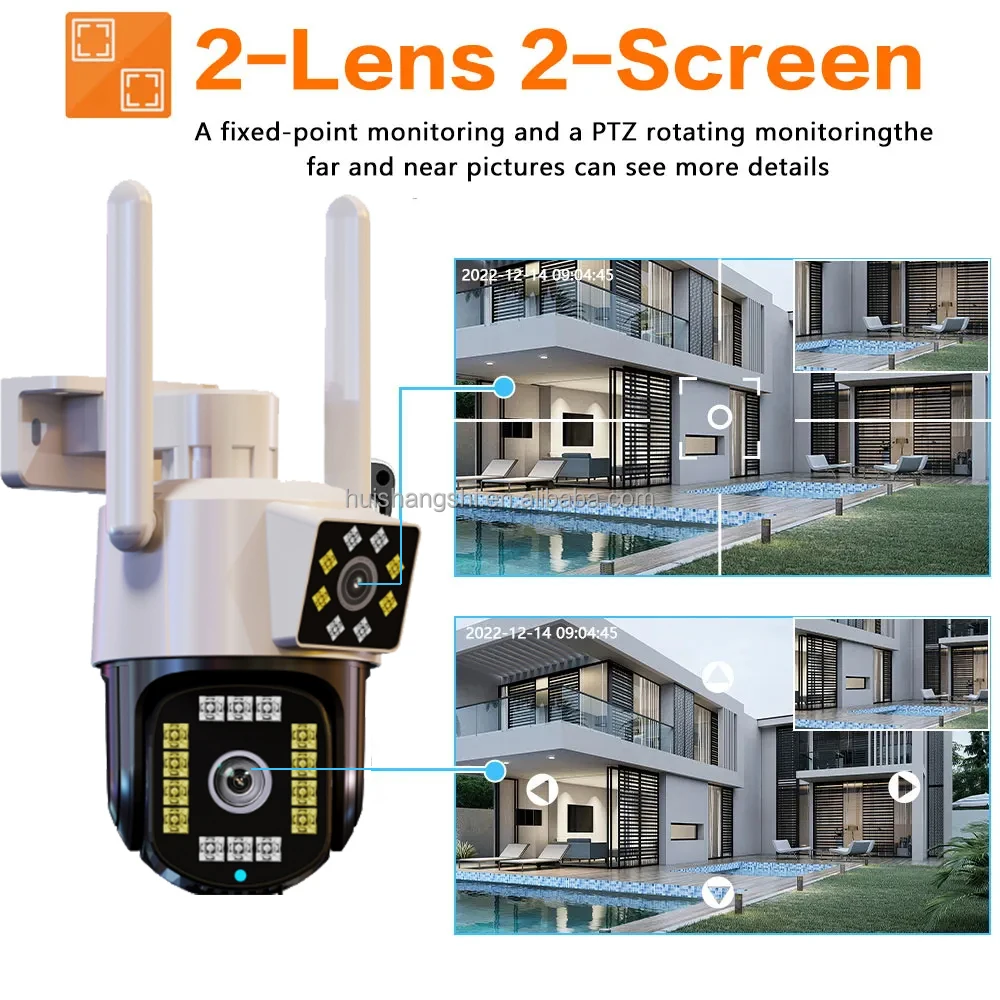 YOOSEE Wifi 8MP 4K Dual Lens Outdoor Security IP Cameras More LED Light Security WiFi PTZ Smart Home Night Vision CCTV WiFi Cam